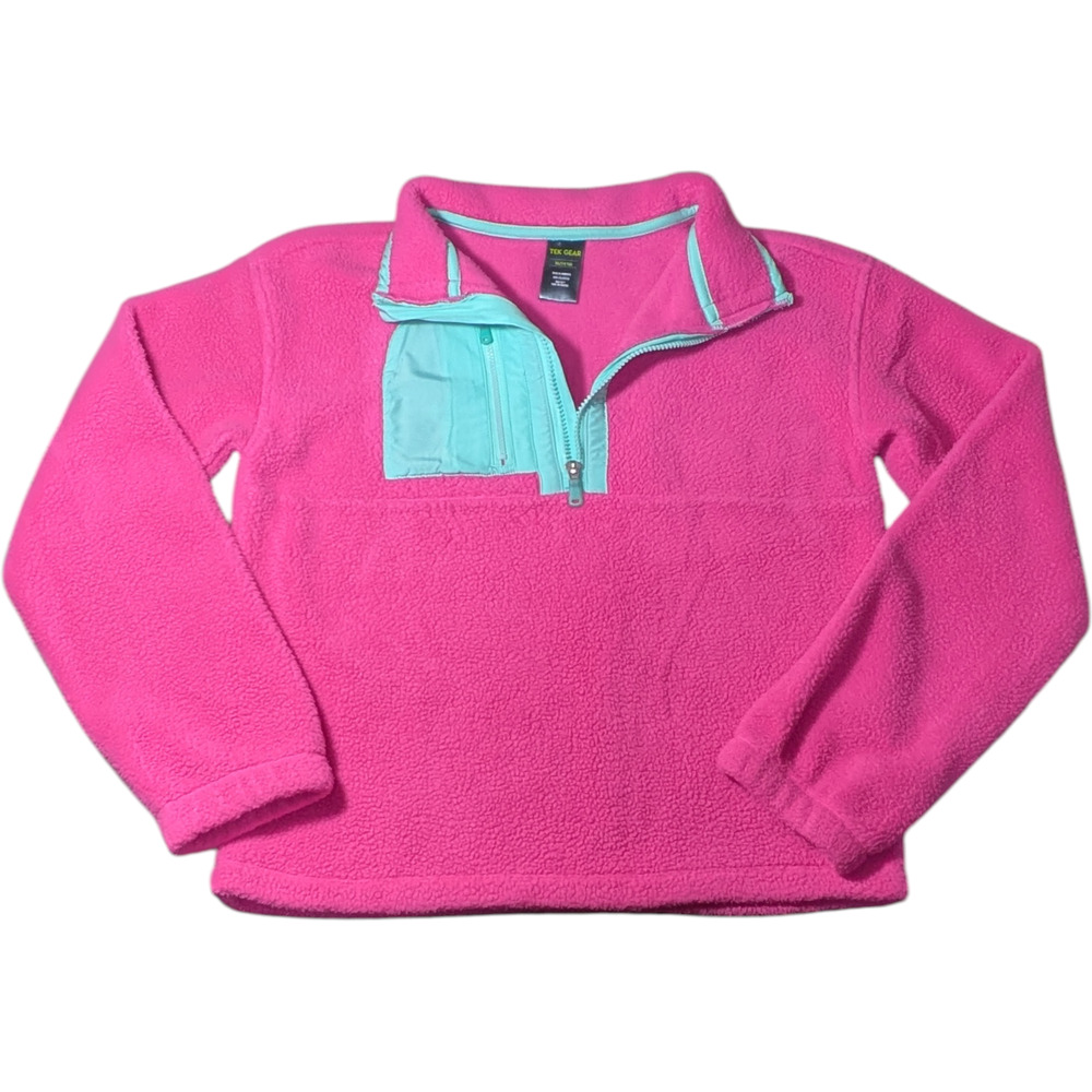 Tek Gear Girls' Sherpa Pullover Featuring A Cozy Soft Size XL 14 - 16 1/2-Zip